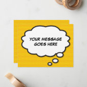 Ihr Comic für Werbebotschaften Mitteilungskarte (Vorderseite/Rückseite Beispiel)