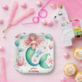 Ihr cooler Meerjungfisch Meerjungfrau Ozean 1. Geb Pappteller (Party)