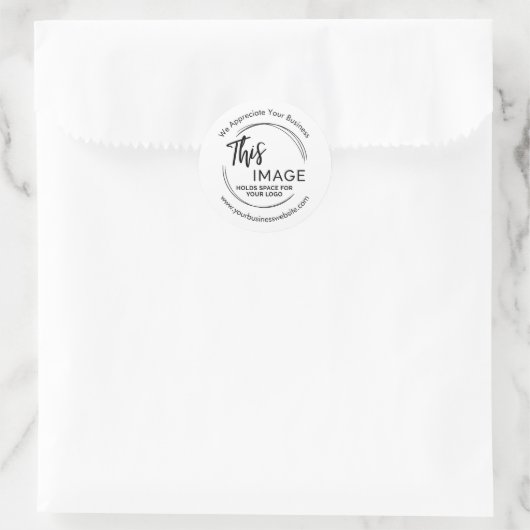 Ihr Corporate Logo Business Kundenempfehlung Runder Aufkleber (Tasche)
