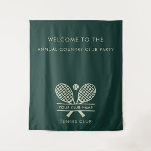Ihr Country Club Name Tennis Team Events Green Wandteppich