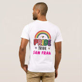 IHR CUSTOM Pride TRIBE farbenfroher LGBTQ+ Regenbo T-Shirt (Schwarz voll)