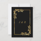 Ihr Design Black Gold Hochzeitsvorlage (Rückseite)