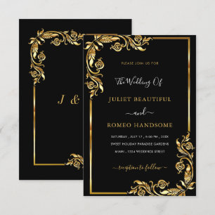 Ihr Design Black Gold Hochzeitsvorlage