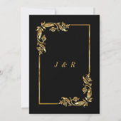 Ihr Design Black Gold Hochzeitsvorlage (Rückseite)