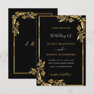 Ihr Design Black Gold Hochzeitsvorlage