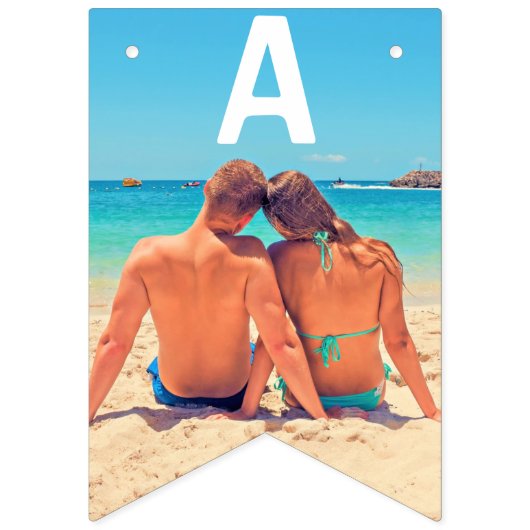 Ihr Design Custom Foto Birthday Bunting Flags Wimpelkette (Dritte Fahne)