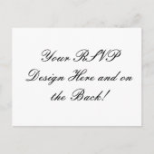 Ihr Design hier! Benutzerdefinierte RSVP-Karte für Einladungspostkarte (Vorderseite)