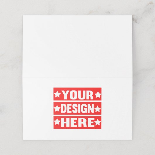 Ihr Design hier individuell Platzkarte (Außenseite Aufgefaltet)