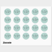 Ihr Design hier! Mint Green Wedding Siegel Runder Aufkleber (Blatt)