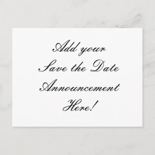 Ihr Design hier! Save the Date Hochzeitspostkarte Postkarte