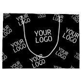 Ihr Design, Ihr Foto oder Ihr Firmenlogo zufällig Große Geschenktüte (Rückseite)