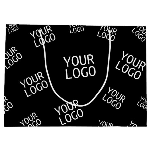 Ihr Design, Ihr Foto oder Ihr Firmenlogo zufällig Große Geschenktüte (Rückseite)