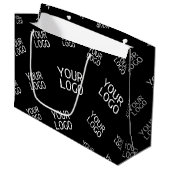 Ihr Design, Ihr Foto oder Ihr Firmenlogo zufällig Große Geschenktüte (Vorderseite Schrägansicht)