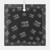 Ihr Design, Ihr Foto oder Ihr Firmenlogo zufällig Ornament Aus Glas (Vorderseite)