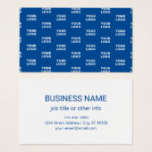Ihr Design oder Firmenlogo | Blaues Fliesenmuster (Vorne & Hinten)