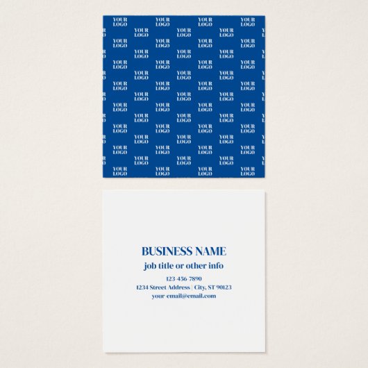 Ihr Design oder Firmenlogo | Blaues Fliesenmuster (Vorne & Hinten)