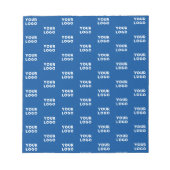 Ihr Design oder Firmenlogo | Blaues Fliesenmuster Notizblock (Vorderseite)
