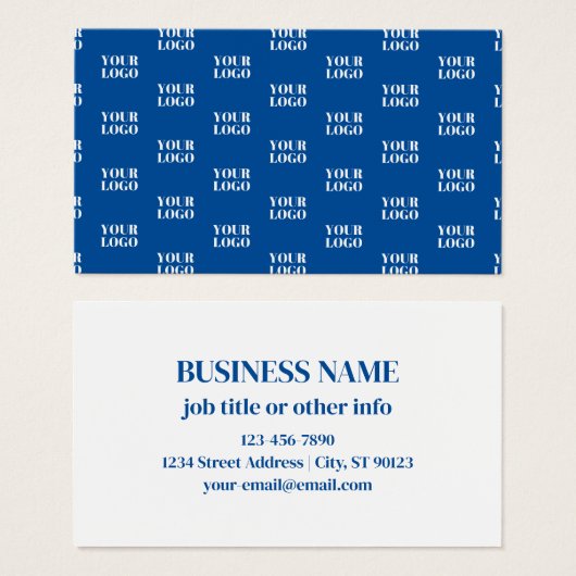 Ihr Design- oder Firmenlogo | Blaugeflechte Muster (Vorne & Hinten)