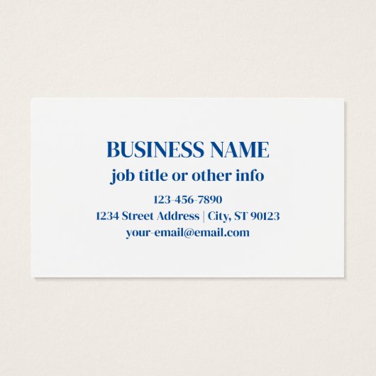 Ihr Design- oder Firmenlogo | Blaugeflechte Muster (Rückseite)