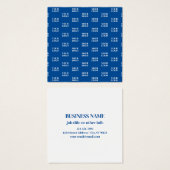 Ihr Design- oder Firmenlogo | Blaugeflechte Muster (Vorne & Hinten)