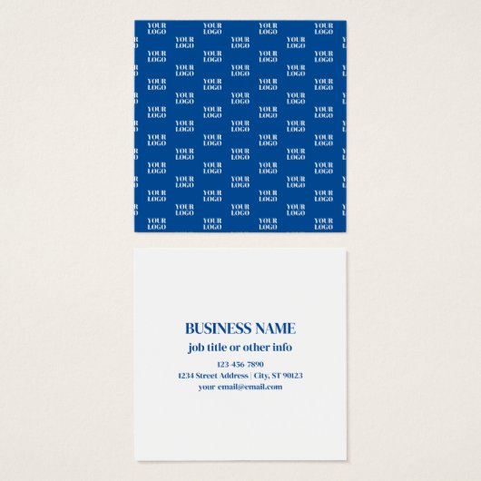 Ihr Design- oder Firmenlogo | Blaugeflechte Muster (Vorne & Hinten)