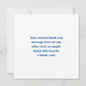 Ihr Design- oder Firmenlogo | Blaugeflechte Muster Dankeskarte (Rückseite)