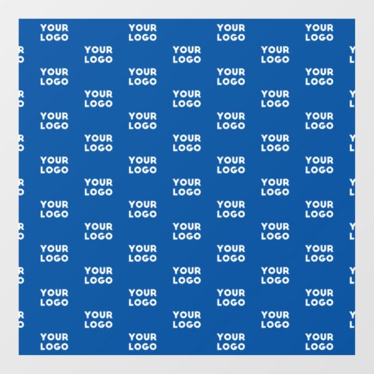 Ihr Design- oder Firmenlogo | Blaugeflechte Muster Fensteraufkleber (Blatt)