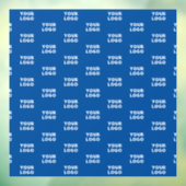 Ihr Design- oder Firmenlogo | Blaugeflechte Muster Fensteraufkleber (Blatt 3)