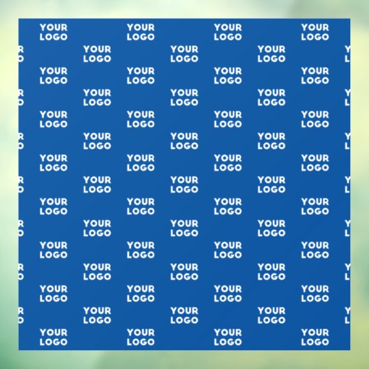 Ihr Design- oder Firmenlogo | Blaugeflechte Muster Fensteraufkleber (Blatt 3)