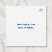 Ihr Design- oder Firmenlogo | Blaugeflechte Muster Geschenkanhänger (Rückseite)