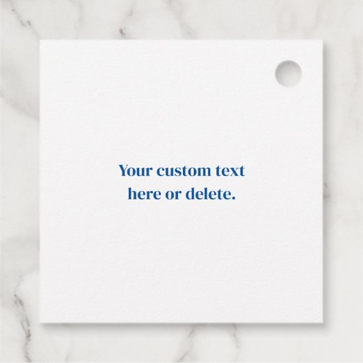 Ihr Design- oder Firmenlogo | Blaugeflechte Muster Geschenkanhänger (Rückseite)