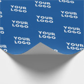 Ihr Design- oder Firmenlogo | Blaugeflechte Muster Geschenkpapier (Ecke)