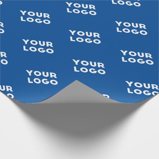 Ihr Design- oder Firmenlogo | Blaugeflechte Muster Geschenkpapier (Ecke)