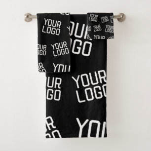 Ihr Design- oder Firmenlogo   Random Platzierung Badhandtuch Set