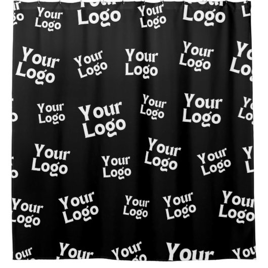 Ihr Design- oder Firmenlogo | Random Platzierung Duschvorhang (Vorderseite)