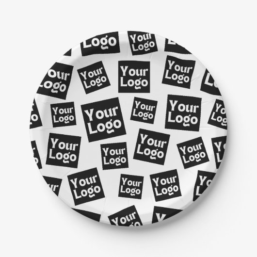 Ihr Design- oder Firmenlogo | Random Platzierung Pappteller (Vorderseite)