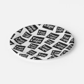 Ihr Design- oder Firmenlogo | Random Platzierung Pappteller (Schrägansicht)