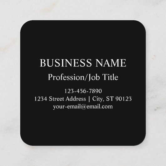 Ihr Design- oder Firmenlogo | Random Platzierung Quadratische Visitenkarte (Rückseite)