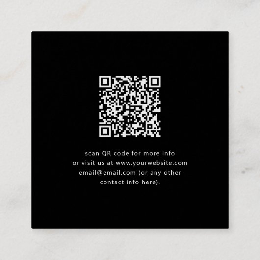 Ihr Design- oder Firmenlogo | Random Platzierung Quadratische Visitenkarte (Rückseite)