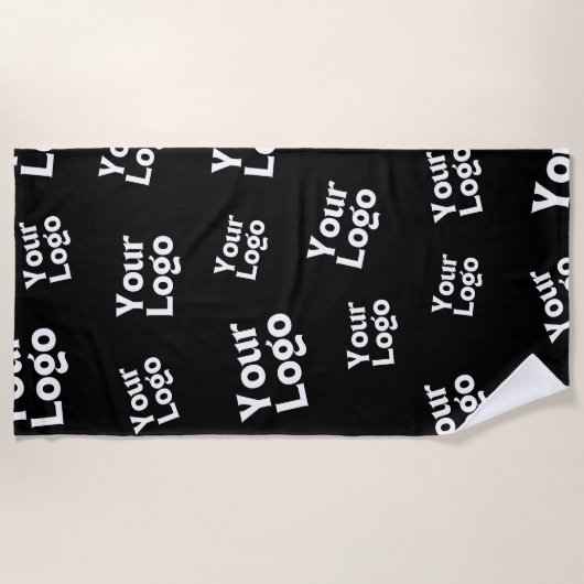 Ihr Design- oder Firmenlogo | Random Platzierung Strandtuch (Vorderseite)