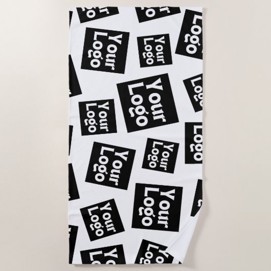 Ihr Design- oder Firmenlogo | Random Platzierung Strandtuch (Vorderseite)