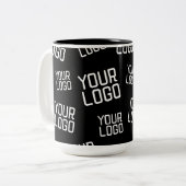 Ihr Design- oder Firmenlogo | Random Platzierung Zweifarbige Tasse (Vorderseite Links)