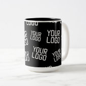 Ihr Design- oder Firmenlogo | Random Platzierung Zweifarbige Tasse (VorderseiteRechts)