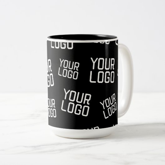 Ihr Design- oder Firmenlogo | Random Platzierung Zweifarbige Tasse (VorderseiteRechts)