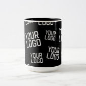 Ihr Design- oder Firmenlogo | Random Platzierung Zweifarbige Tasse (Mittel)
