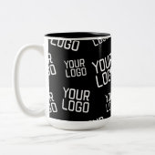 Ihr Design- oder Firmenlogo | Random Platzierung Zweifarbige Tasse (Links)