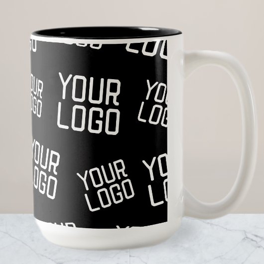 Ihr Design- oder Firmenlogo | Random Platzierung Zweifarbige Tasse