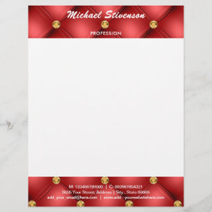 Ihr Design Red Gold Lethead Beispiel Briefbogen