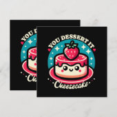 Ihr Dessert - Cheesecake Kawaii Einladung (Vorne/Hinten)