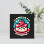 Ihr Dessert - Cheesecake Kawaii Einladung (Stehend Vorderseite)